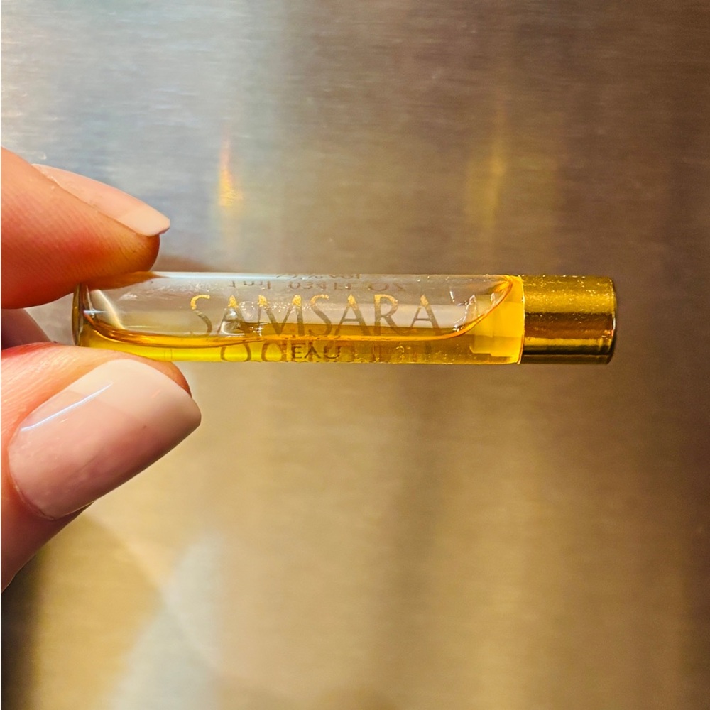 Guerlain Samsara Mini Perfume Vintage Miniature Bottle Partially Full - Picture 4 of 4